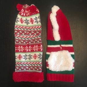 Two Tiny Dog Xmas Sweaters
